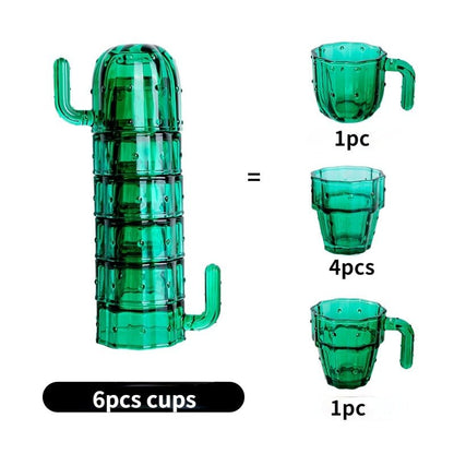 Cactus Stackable Glass Cups