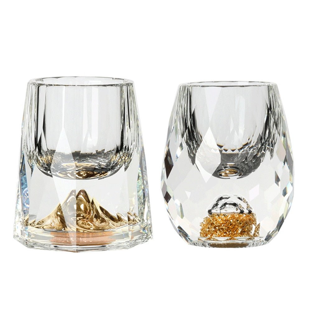 Gold Foil Crystal Shot Glass