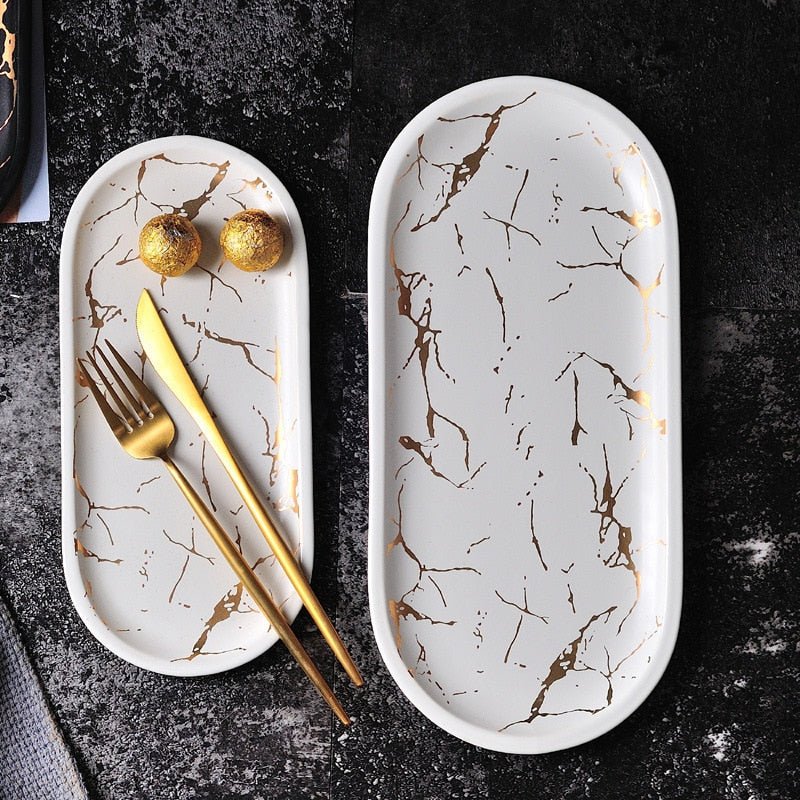 Marbled Ceramic Tray