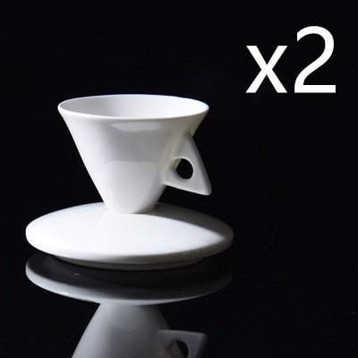 Inverted Pyramid Espresso Cup & Saucer