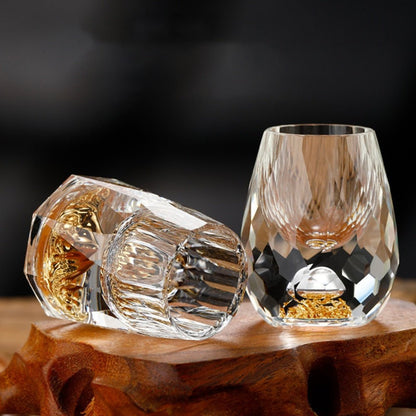 Gold Foil Crystal Shot Glass