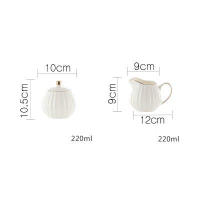 White Porcelain Sugar & Creamer Pot Set