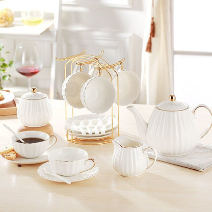 White Porcelain Sugar & Creamer Pot Set