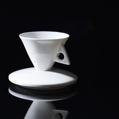 Inverted Pyramid Espresso Cup & Saucer