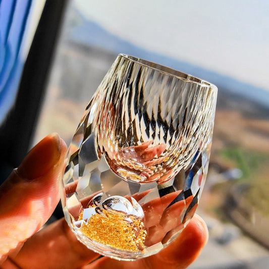 Gold Foil Crystal Shot Glass