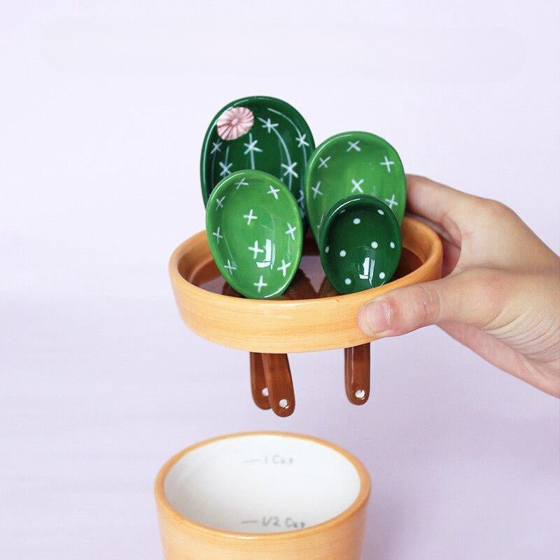 Cactus Ceramic Measuring Set