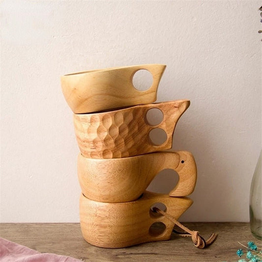 Wooden Finger Mugs