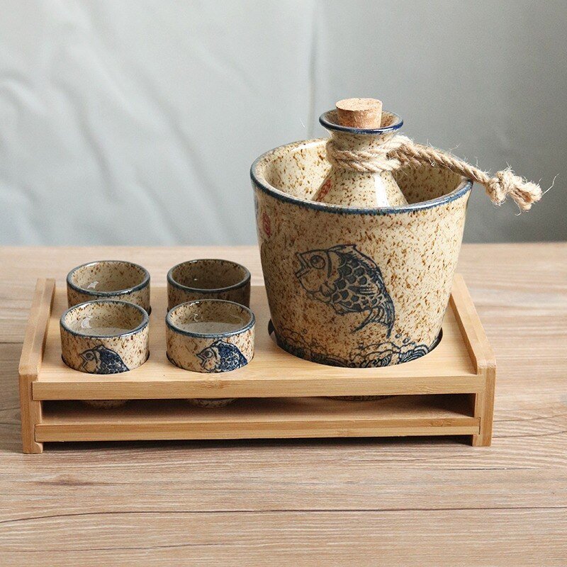 Vintage Japanese Sake Set