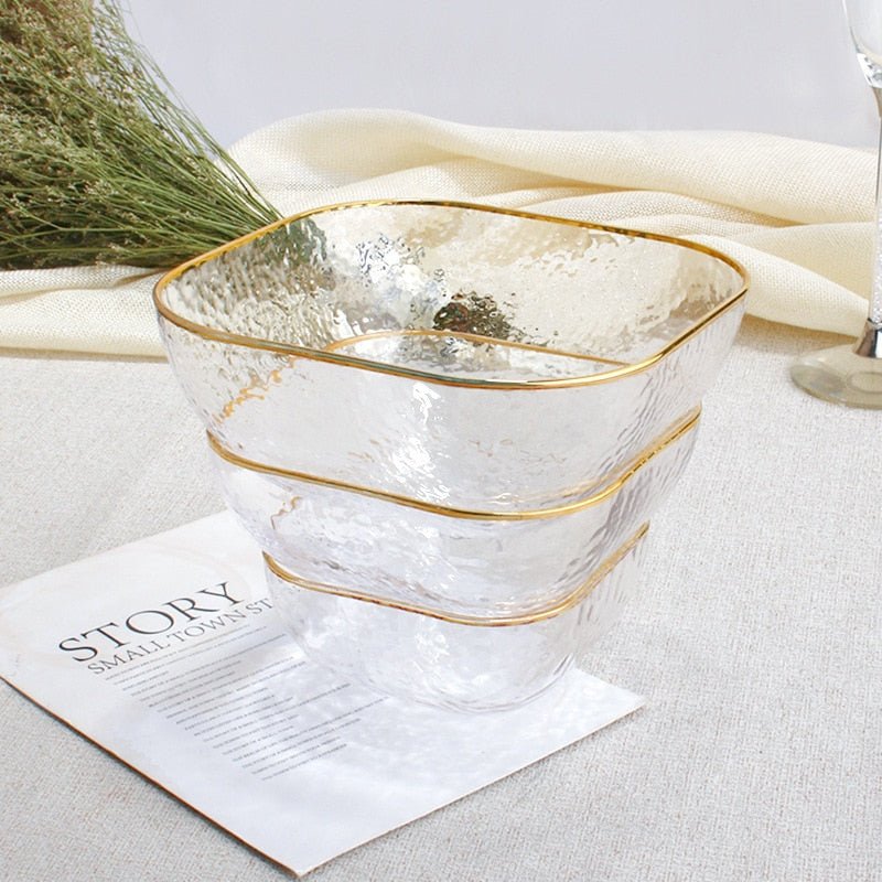 Square Glass Salad Bowl