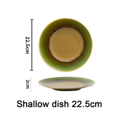 Dual Color Ceramic Vietnamese Plates