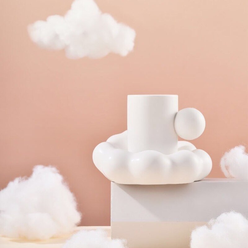 Cloud Coffee Cup w/ Coaster