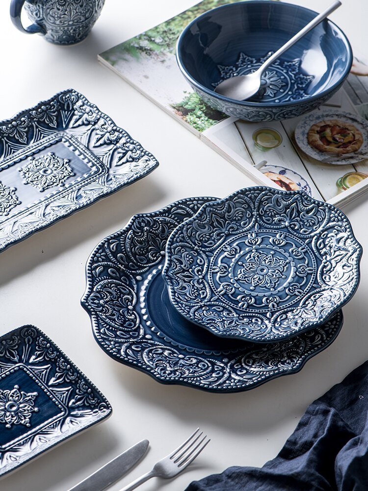 Cerulean Blue Ceramic Tableware