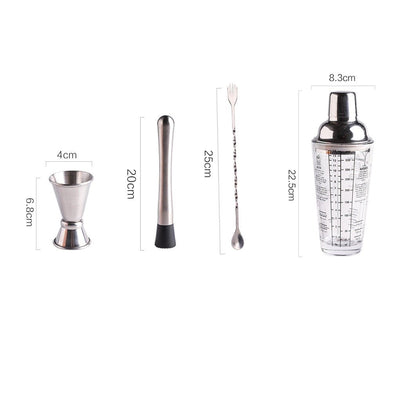 Glass Cocktail Shaker Set