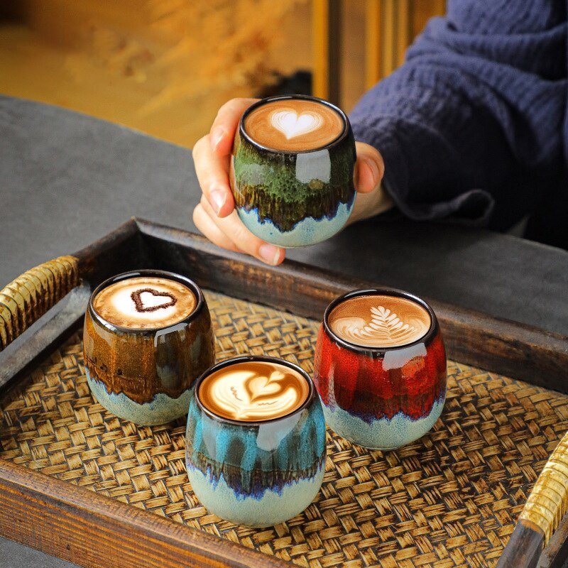 Japanese Waterfall Ceramic Tea Cups