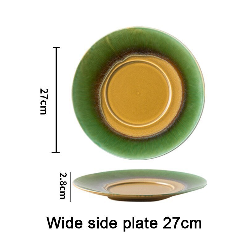 Dual Color Ceramic Vietnamese Plates