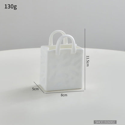 Nordic Ceramic Paper-Bag Vase