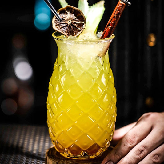 Retro Pineapple Cocktail Glass