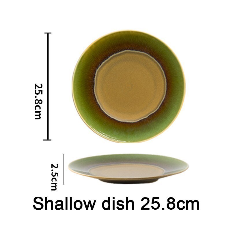 Dual Color Ceramic Vietnamese Plates