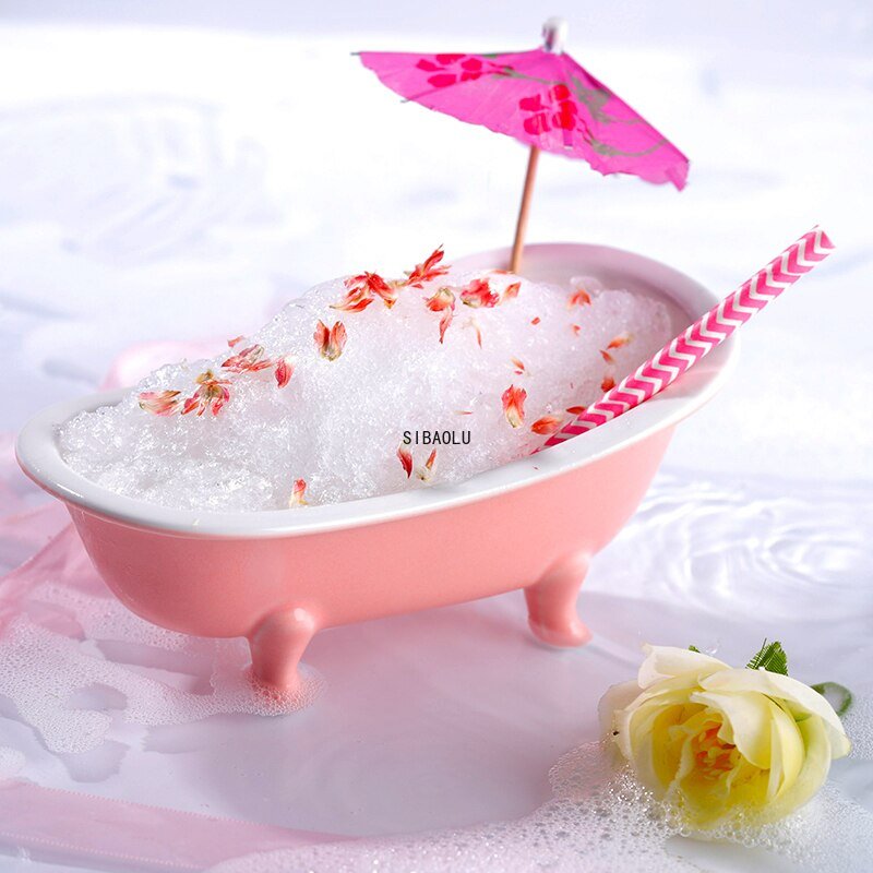 Ceramic Bathtub Drink Glass