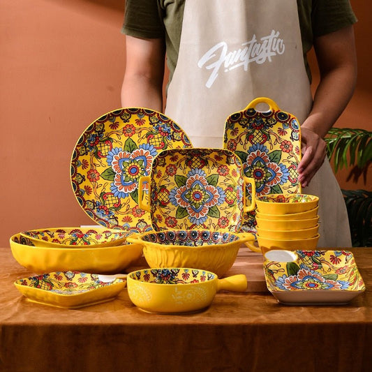 Bohemian Ceramic Tableware - Enchanting Yellow