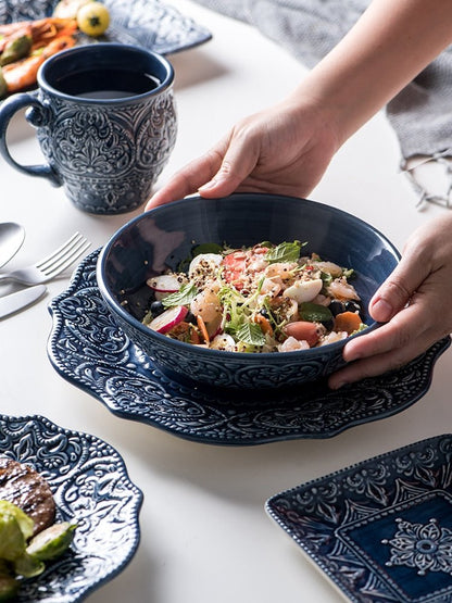 Cerulean Blue Ceramic Tableware