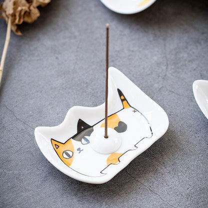 Japanese Cat Sauce Plates