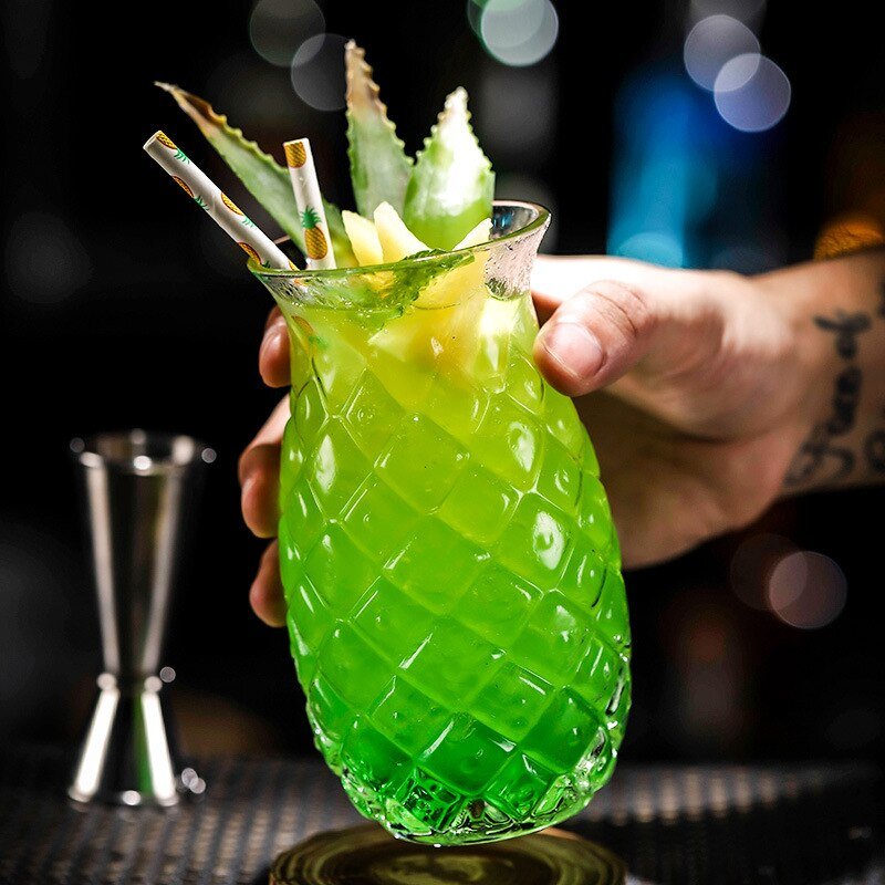 Retro Pineapple Cocktail Glass