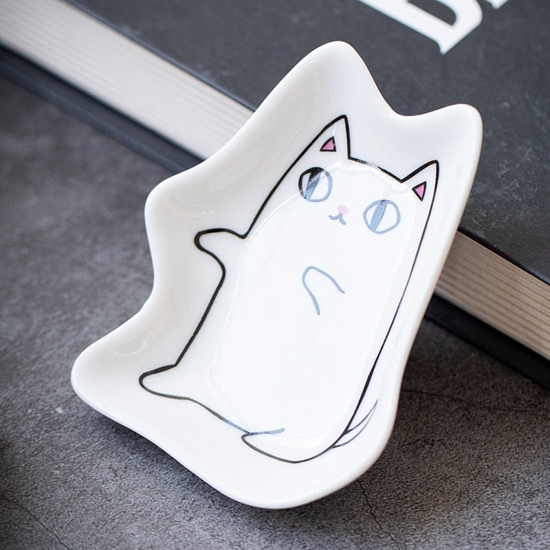 Japanese Cat Sauce Plates