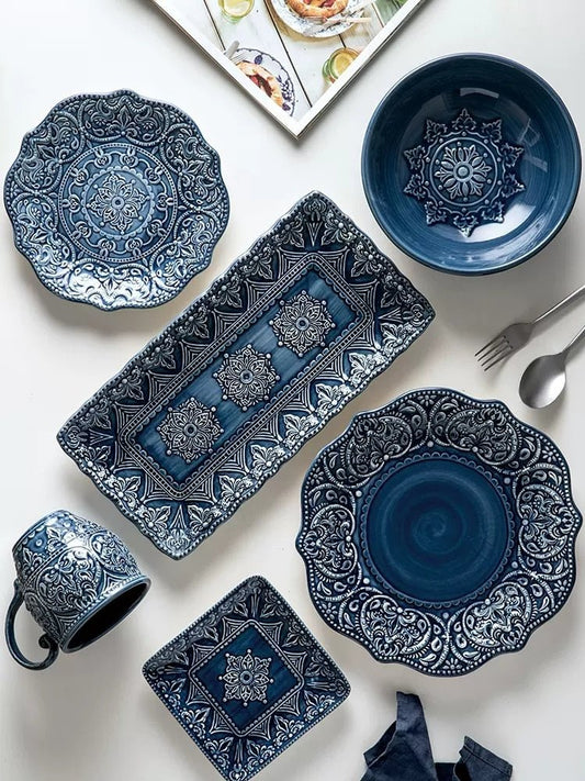 Cerulean Blue Ceramic Tableware