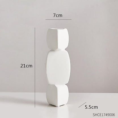 Minimalist Stacked Pebbles Vase