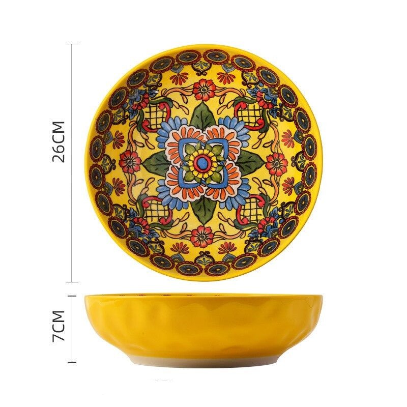 Bohemian Ceramic Tableware - Enchanting Yellow