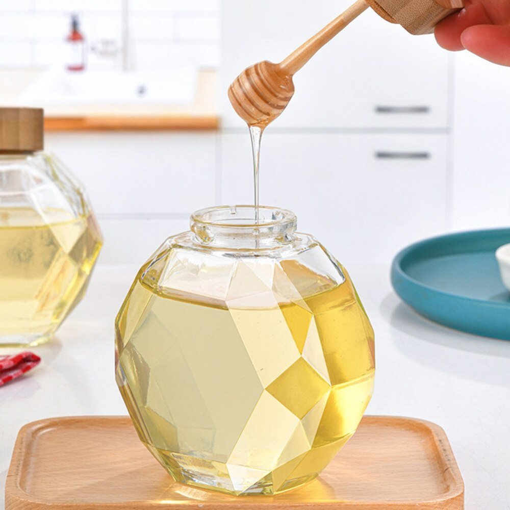 Hexagon Honeycomb Glass Bottle