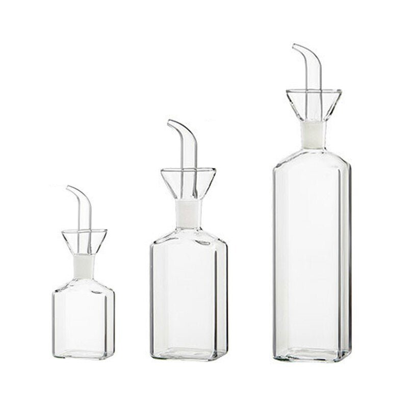 Glass Oil & Vinegar Cruet Bottles