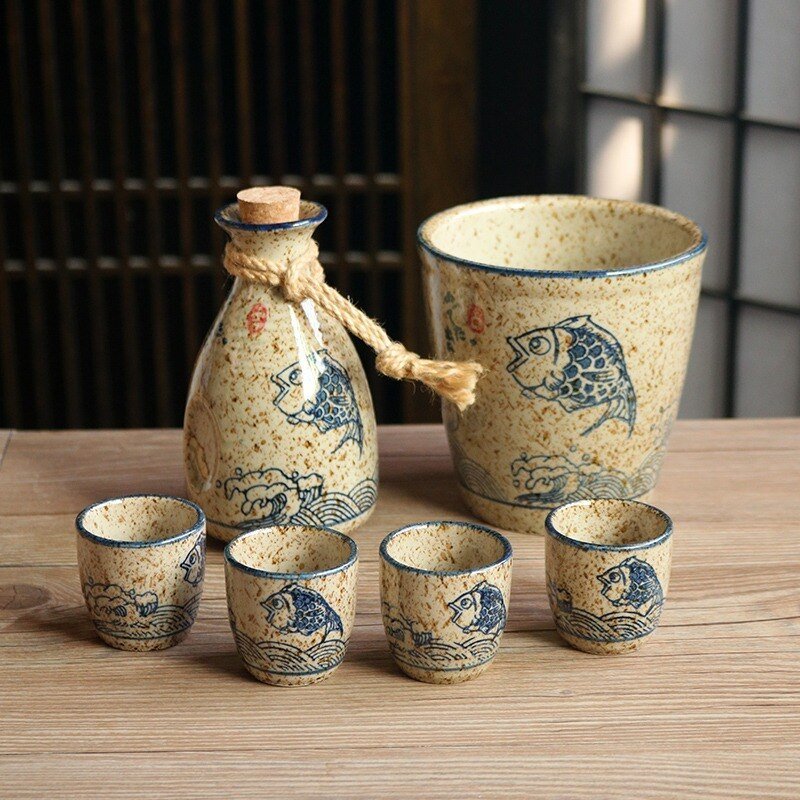 Vintage Japanese Sake Set