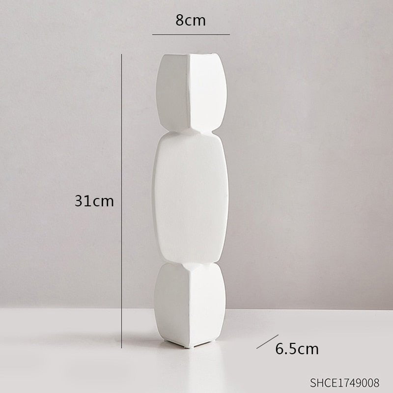 Minimalist Stacked Pebbles Vase