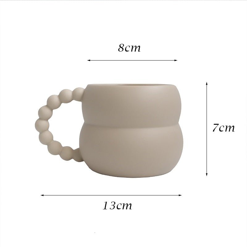 Bubble Handle Ceramic Mug