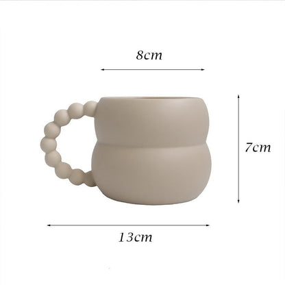 Bubble Handle Ceramic Mug