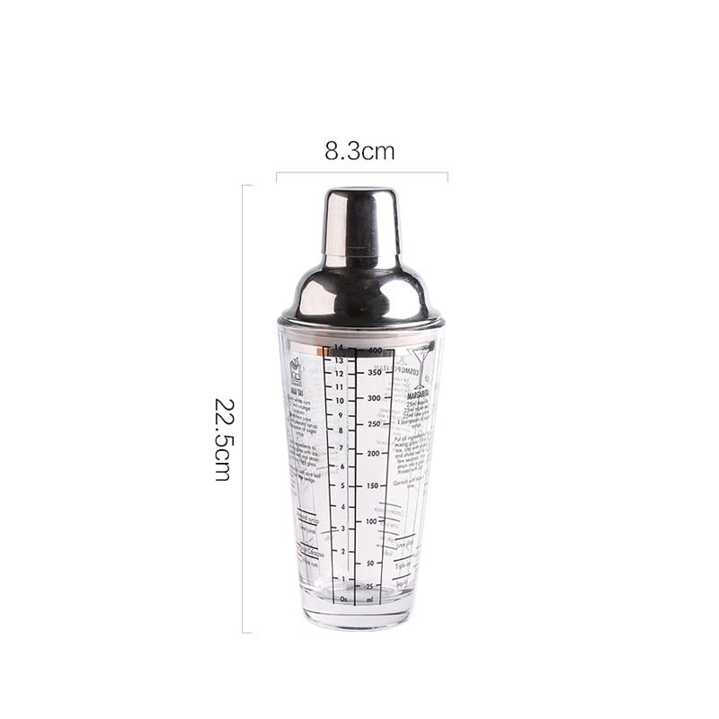 Glass Cocktail Shaker Set