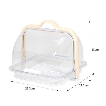 Transparent Bread Box with Wooden Handle