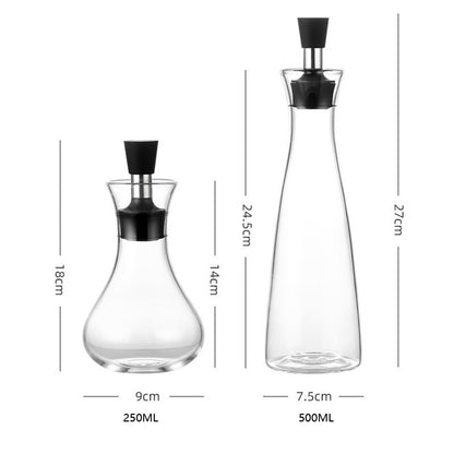 Glass Oil & Vinegar Cruet Bottles