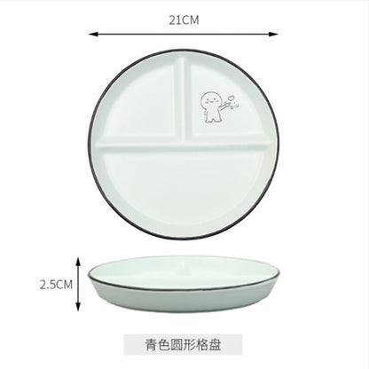 3 Compartment Ceramic Plates