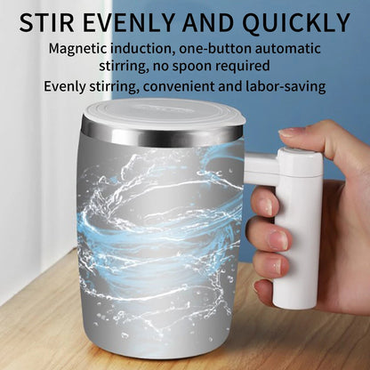 Stainless Steel Magnetic-Stirring Coffee Mug